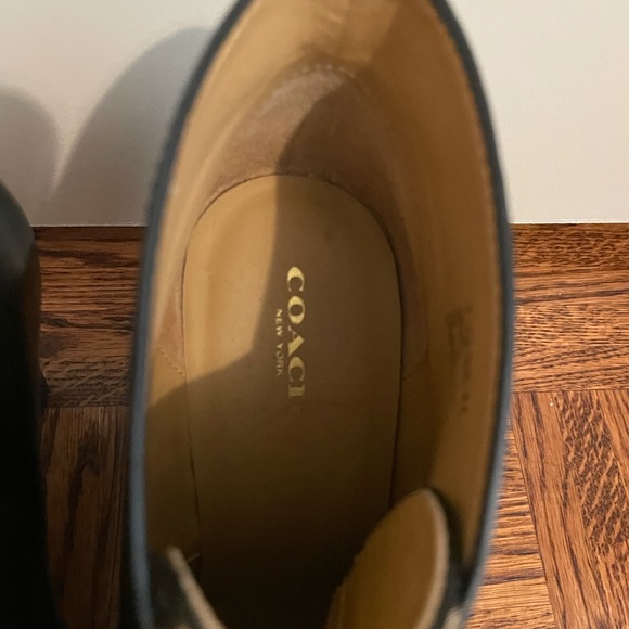 COACH Mercy Lace Up Booties - Leather & Leopard - Picture 6 of 8